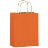 8 x 4 x 10 Orange Twisted Handle Paper Bags