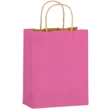 8 x 4 x 10 Pink Twisted Handle Paper Bags