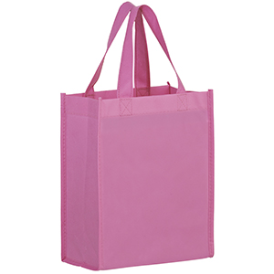 8 x 4 x 10 Pink Non Woven Grocery Tote