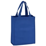 Royal Blue 8 x 4 x 10 + 4 Non Woven Grocery Tote Bag