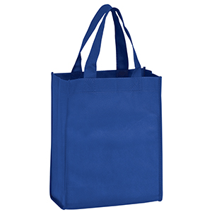 8 x 4 x 10 Royal Blue Non Woven Grocery Tote
