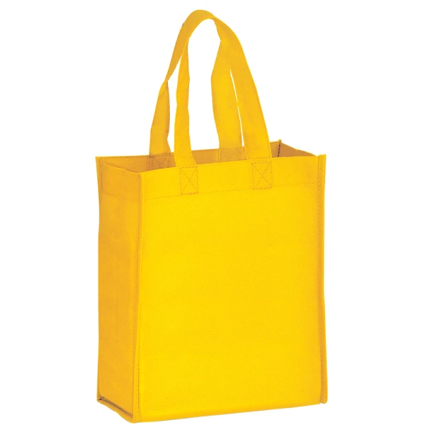 8 x 4 x 10 Recession Buster Non Woven Tote 8 x 4 x 10 Yellow Non Woven Grocery Tote