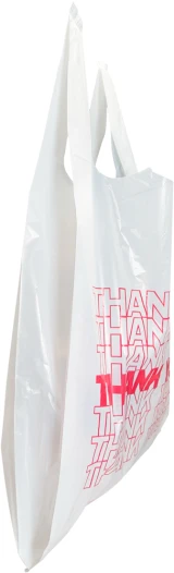 8 x 4 x 16 HDPE Plastic Thank You Take Out Bags Side Gusset
