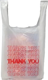 8 x 4 x 16 HDPE Plastic Thank You Take Out Bags