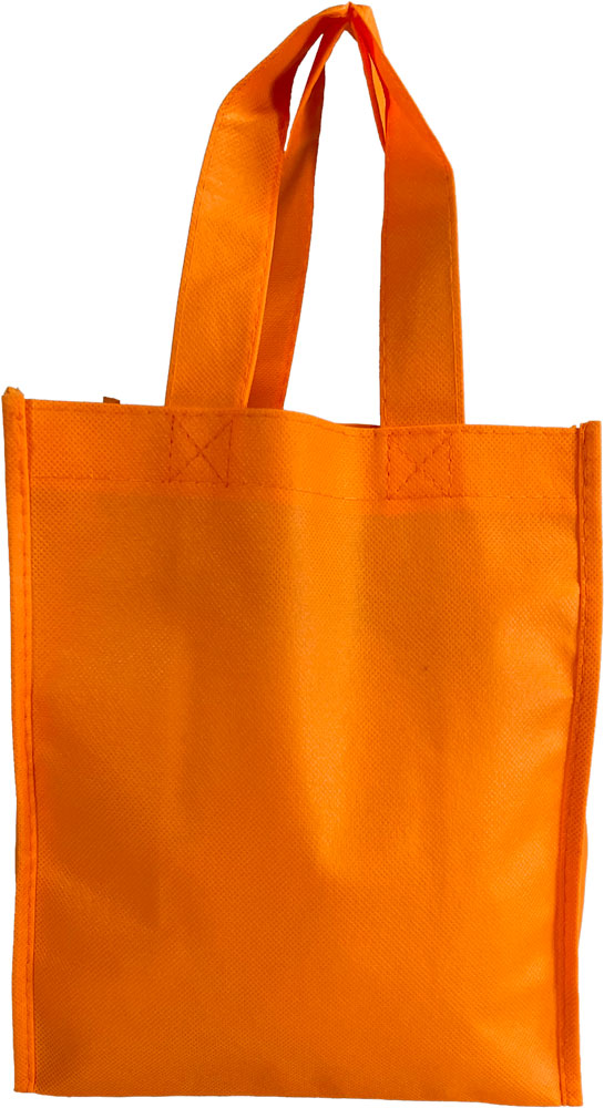 8 x 4 x 10 Halloween Orange Recession Buster Non Woven Tote 8 x 4 x 10 Orange Non Woven Grocery Tote