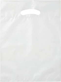 9" x 12" + 2" 2.5 Mil Clear Frosted Eco Friendly Shopping Bags