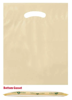 9" x 12" + 2" 2.5 Mil Ivory Eco Friendly Shopping Bags