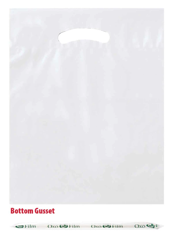 9x12+2 2.5 Mil White Eco Friendly Shopping Bags White 9x12+2 2.5 Mil Eco Friendly Shopping Bags