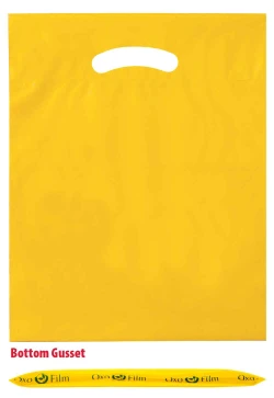9" x 12" + 2" 2.5 Mil Yellow Eco Friendly Shopping Bags