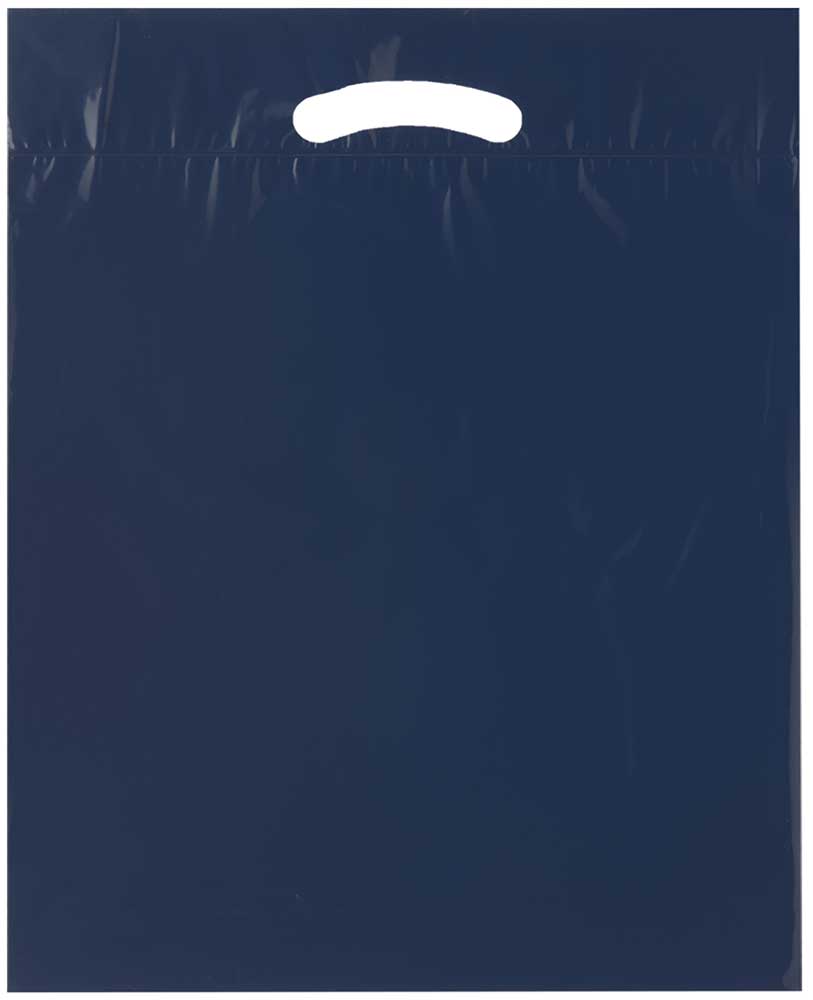 9 x 13 Navy Die Cut Handle Bags