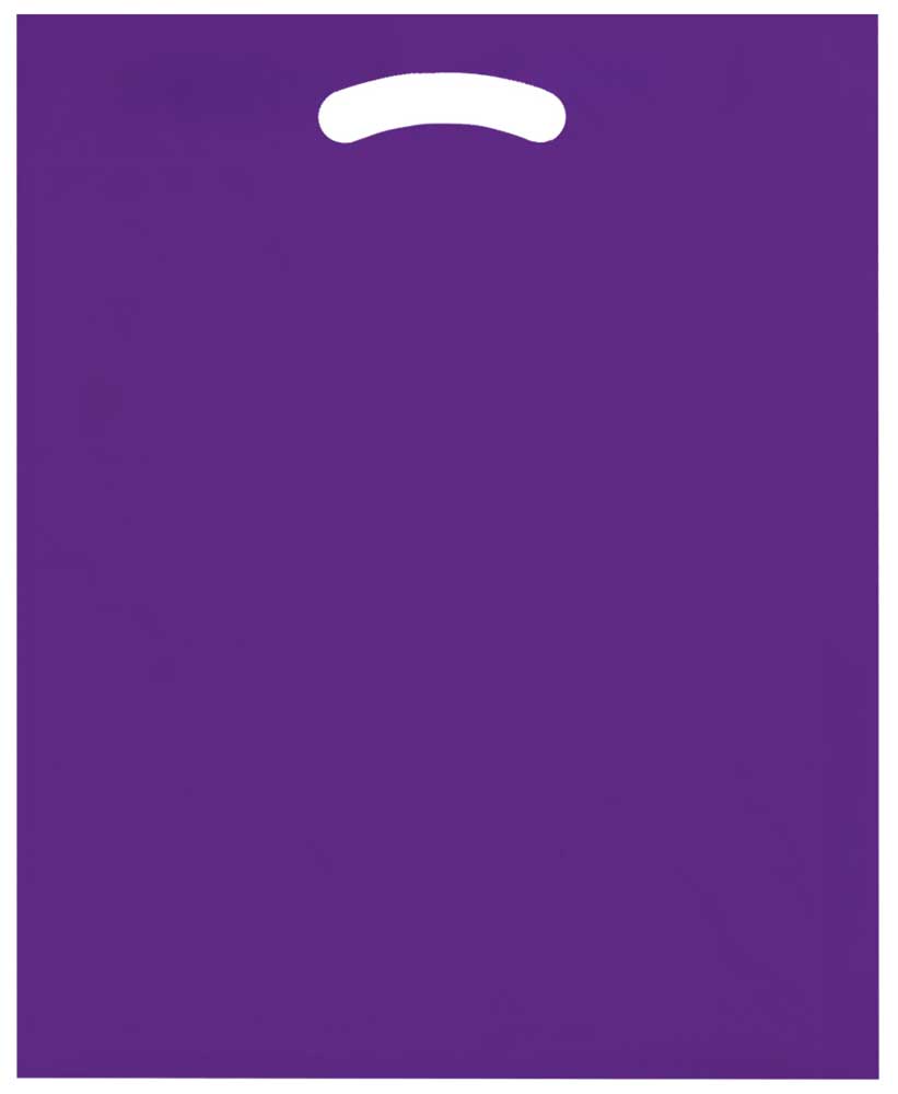 9 x 13 Purple Die Cut Handle Bags