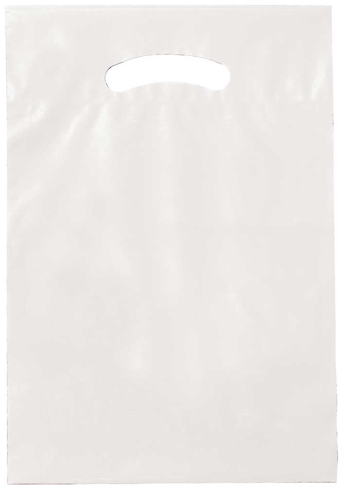 9 x 13 White Die Cut Handle Bags