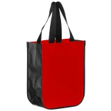 Matte Red 9.5 x 4.5 x 11.5 + 4.5 Laminated Designer Tote Bag