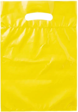 9" x 13" +2" 2.5 Mil Yellow Retail Shopping Bags