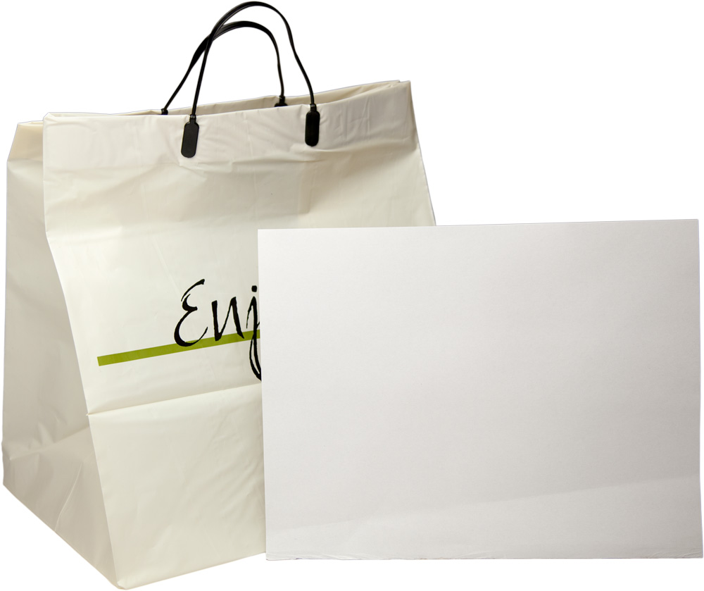 Cardboard Insert for 13x10x14+10 Rigid Loop Plastic Handle Shopping Bag