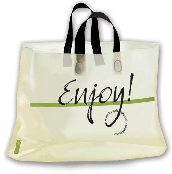 ENJOY Ameritote Soft Loop Handle Carry Ivory Colored Bags