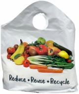 Digitally Printed Produce Reusable 18x18+6 Super Wave Bags Reduce Reuse Recycle