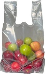 One Half Peck 12 x 7 x 22 + 7 Clear Square Bottom T-Shirt Bags