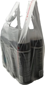 Side Gusset 11.5 x 6.5 x 22 Plastic Take Out Bags with Suffocation Warning