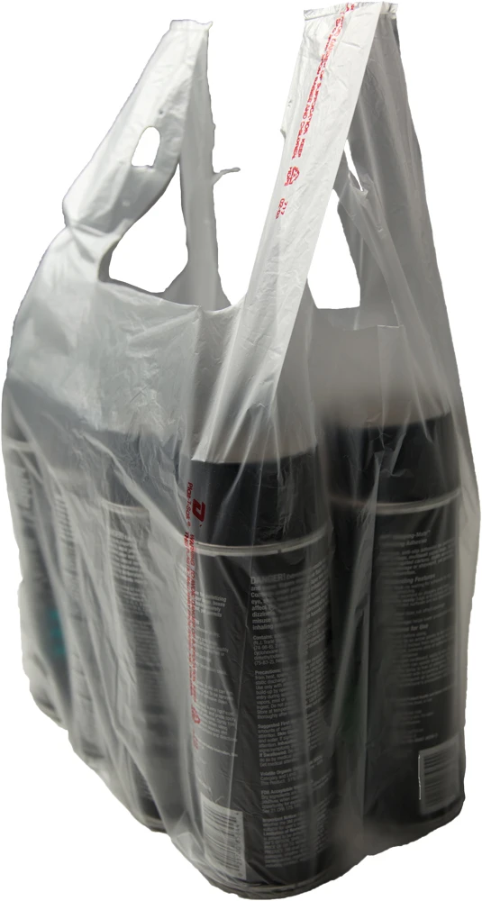 Side Gusset 11.5 x 6.5 x 22 Plastic Take Out Bags with Suffocation Warning