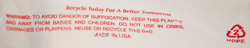 11.5 x 6.5 x 22 Thank You T-shirt Bag Back