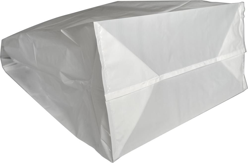 Bottom of 12 x 7 x 22 Heavy Duty Thank You Bags with a Flat Bottom