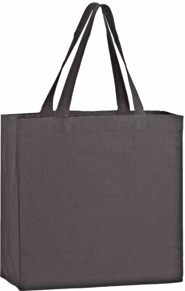 Black Cotton 13 x 5 x 13 Canvas Tote Bags 13 in x 4 in x 13 in Black Cotton Tote