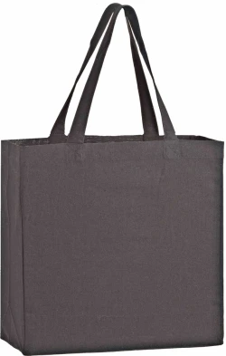 Black Cotton 13"W x 5" Gussets x 13"H Canvas Tote Bags