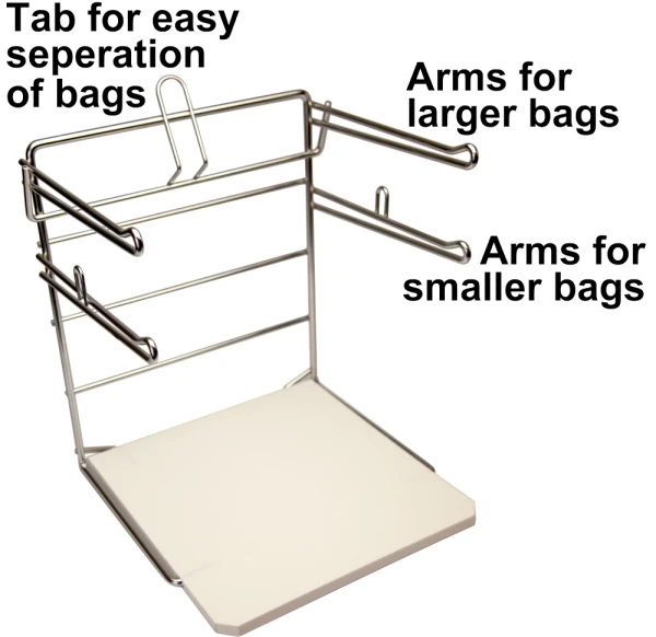 Grocery Bag Stand 1/6 Barrel Grocery Bag Dispenser Rack