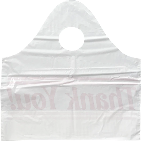 12 x 13 + 5 Wave Top Thank You Carry Out Bag Back Back of 12 x 13 + 5 Bottom Gusset Wave Top Thank You Bag