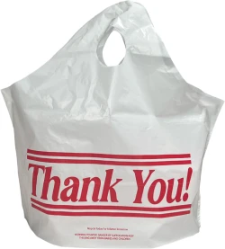16" x 16" + 8" Wave Top "Thank You" Carry Out Bag