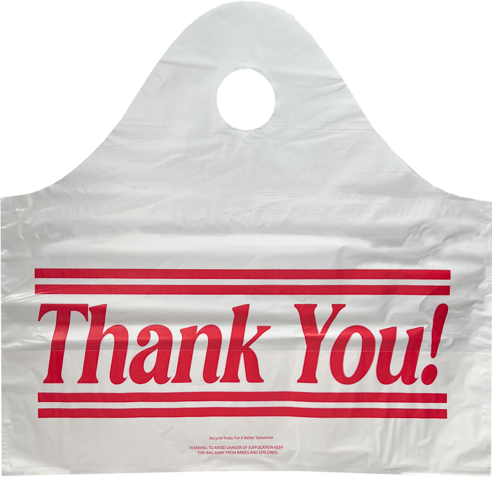 19 x 18 + 9.5 Bottom Gusset Wave Top Thank You Bag