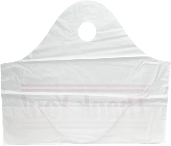 21 x 18 + 10 Wave Top Thank You Carry Out Bag Back Back of 21 x 18 + 10 Bottom Gusset Wave Top Thank You Bag