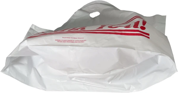 24 x 20 + 11 Wave Top Thank You Carry Out Bag 24 x 20 + 11 Bottom Gusset Wave Top Thank You Bag