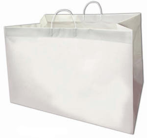 White Reusable 19.5 x 16 Soft Loop Handle Bags