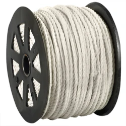 White 3/8" x 600 Twisted Poly Propylene Rope