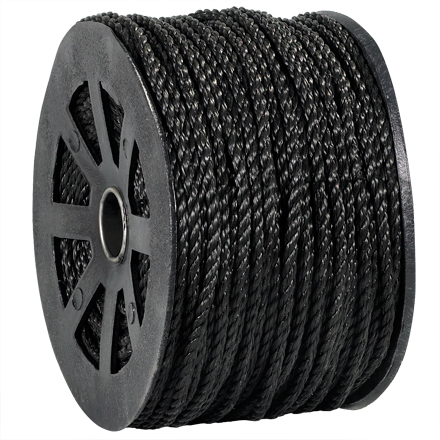 1/4 x 600 black twisted poly rope 1/4 x 600 black twisted poly rope