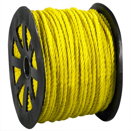 Twisted Polypropylene Rope - 1/4, Yellow