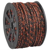 3/8 x 600 black twisted poly rope