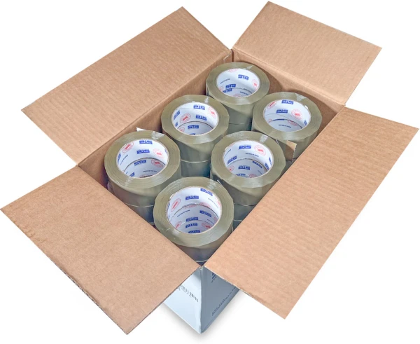 2 x 110 yds. Tan Premium Box Sealing Tape Case Case of 2 in x 110 yds Acrylic Tape