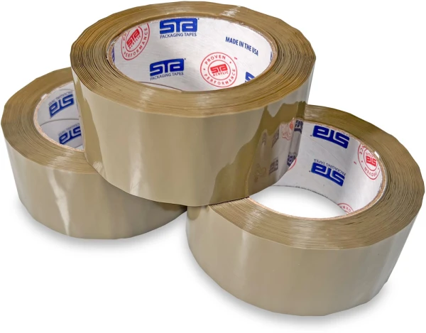 2 x 110 yds. Tan Premium Box Sealing Tape Rolls Rolls of 2 in x 110 yds Acrylic Tape