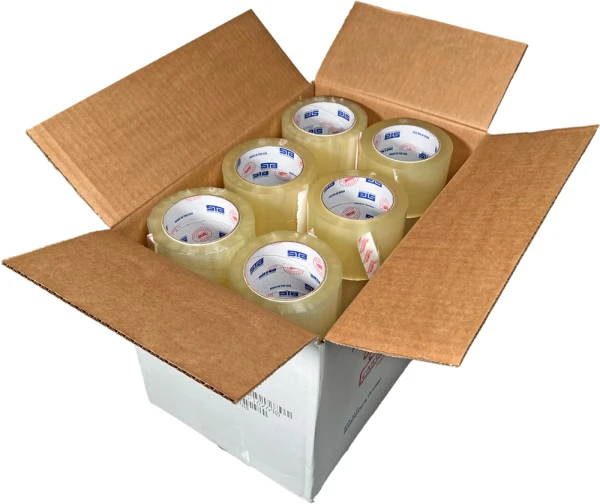 3 inch X 110 Yds Economical Carton Sealing Tape Case Interplas Packing Tape Clear 72MM X 100M - 2 MIL Case