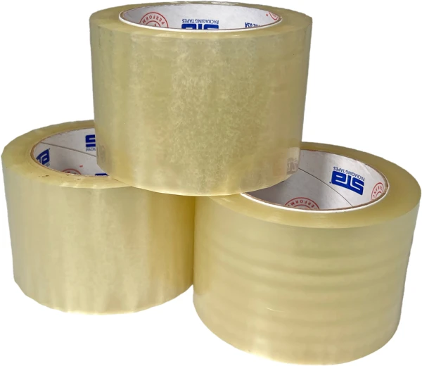 3 inch X 110 Yds Economical Carton Sealing Tape Rolls Interplas Packing Tape Clear 72MM X 100M - 2 MIL Rolls