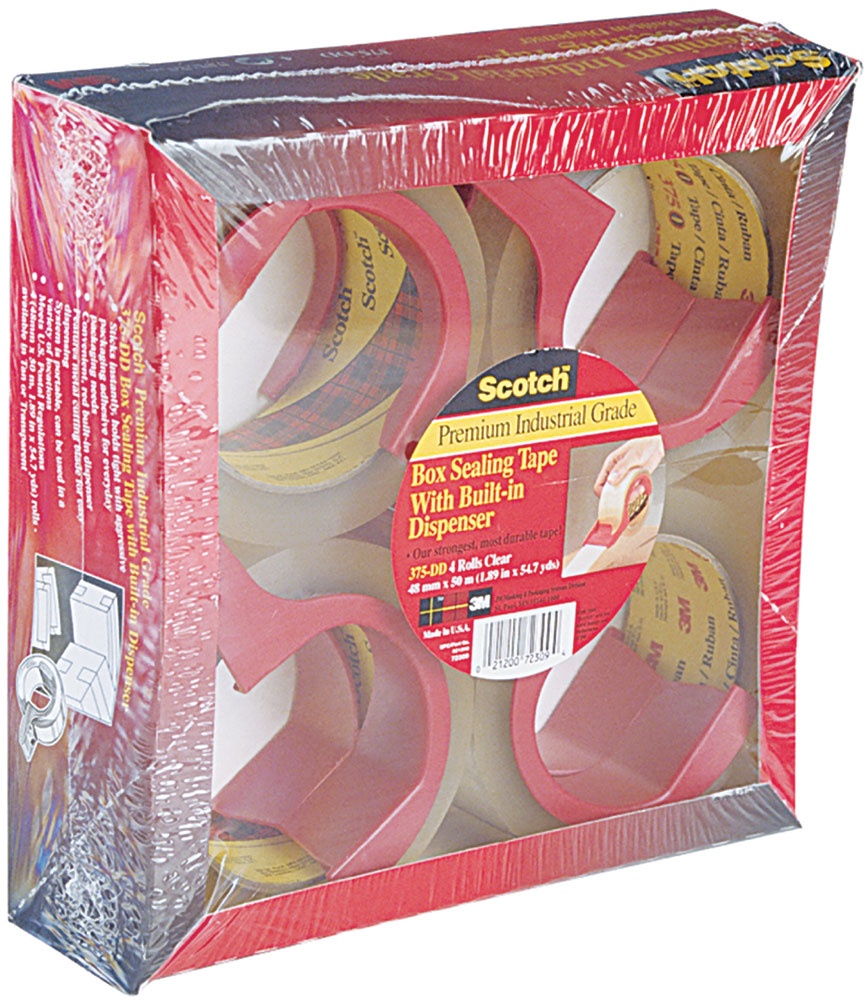 3M PSD2 Scotch Box Sealing Tape with Dispenser Bonus Pack