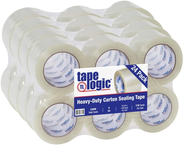 Medium Duty 3x110 2 mil Clear Acrylic Carton Sealing Tape