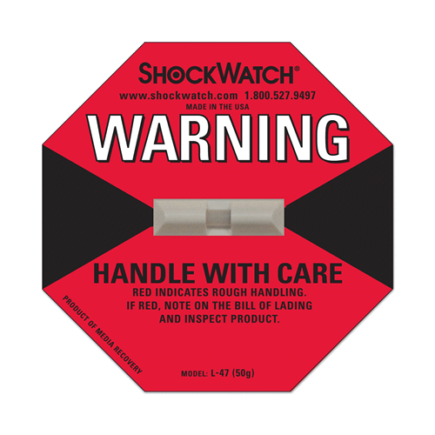 L 47 Shockwatch Label 50g Red