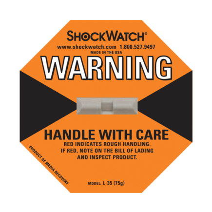 L 35 Shockwatch Label 75g Orange