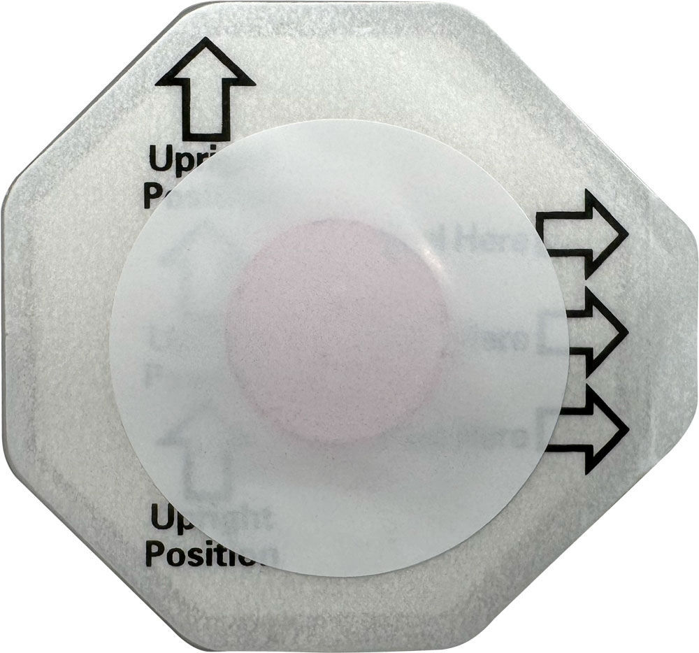 Self Adhesive Back of a 15G Shock Label Indicator