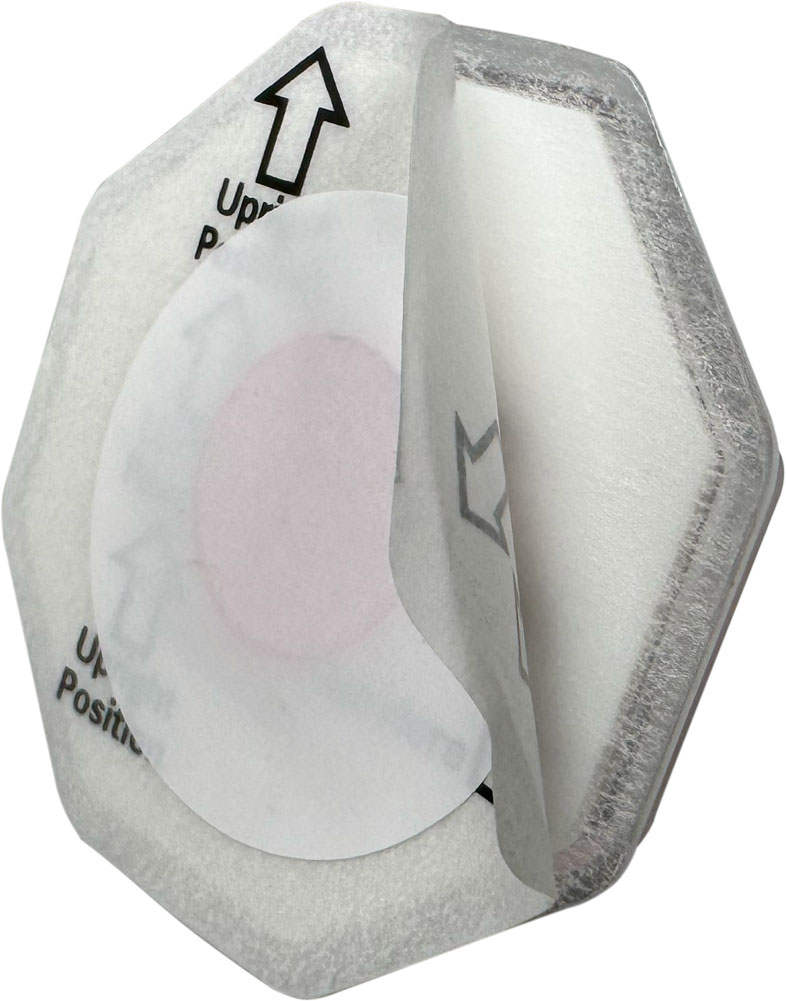 Peeling Adhesive Back of 15G Shock Label Indicator