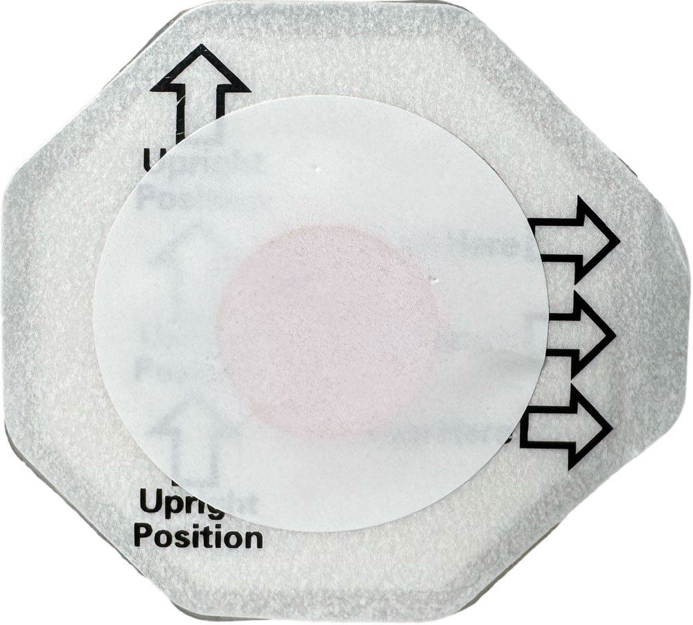 Self Adhesive Back of 25G Shock Label Indicator